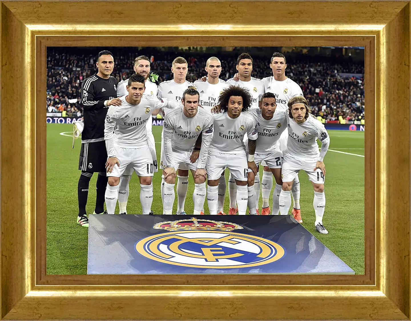 Картина в раме - Фото перед матчем ФК Реал Мадрид. FC Real Madrid