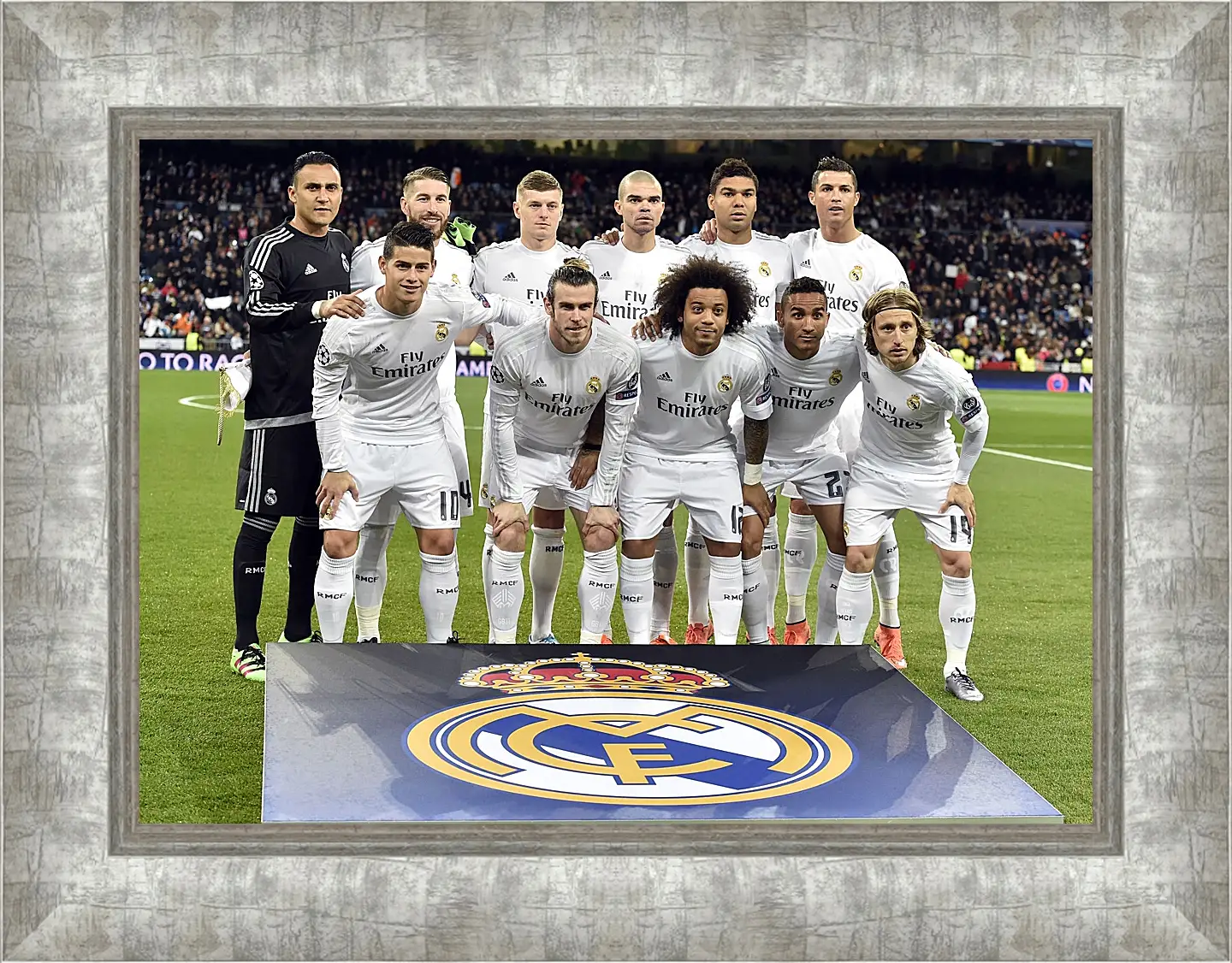 Картина в раме - Фото перед матчем ФК Реал Мадрид. FC Real Madrid