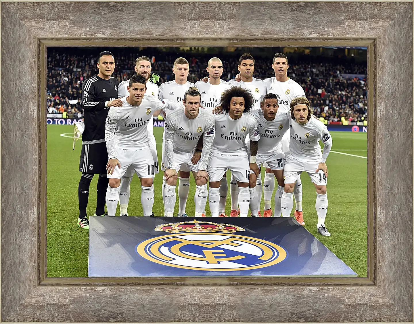 Картина в раме - Фото перед матчем ФК Реал Мадрид. FC Real Madrid