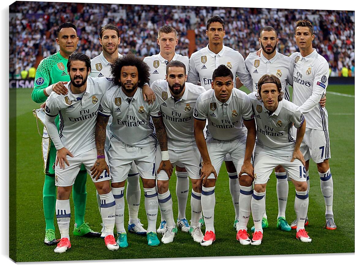 Постер и плакат - Фото перед матчем ФК Реал Мадрид. FC Real Madrid