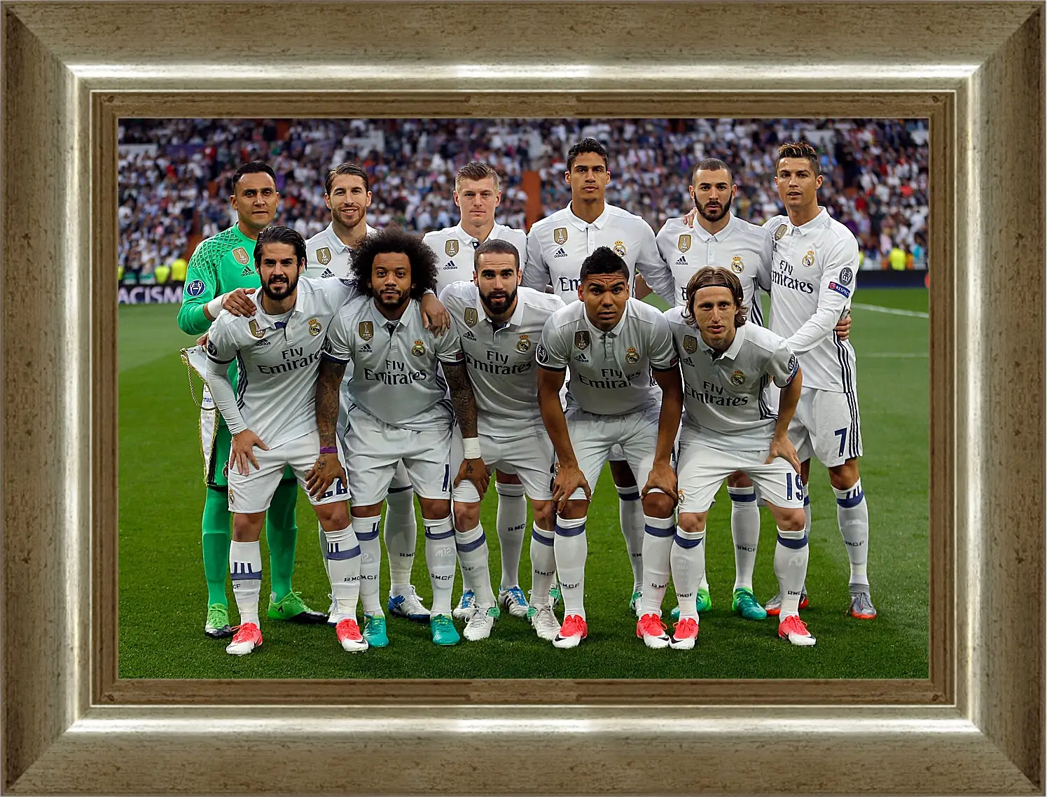 Картина в раме - Фото перед матчем ФК Реал Мадрид. FC Real Madrid