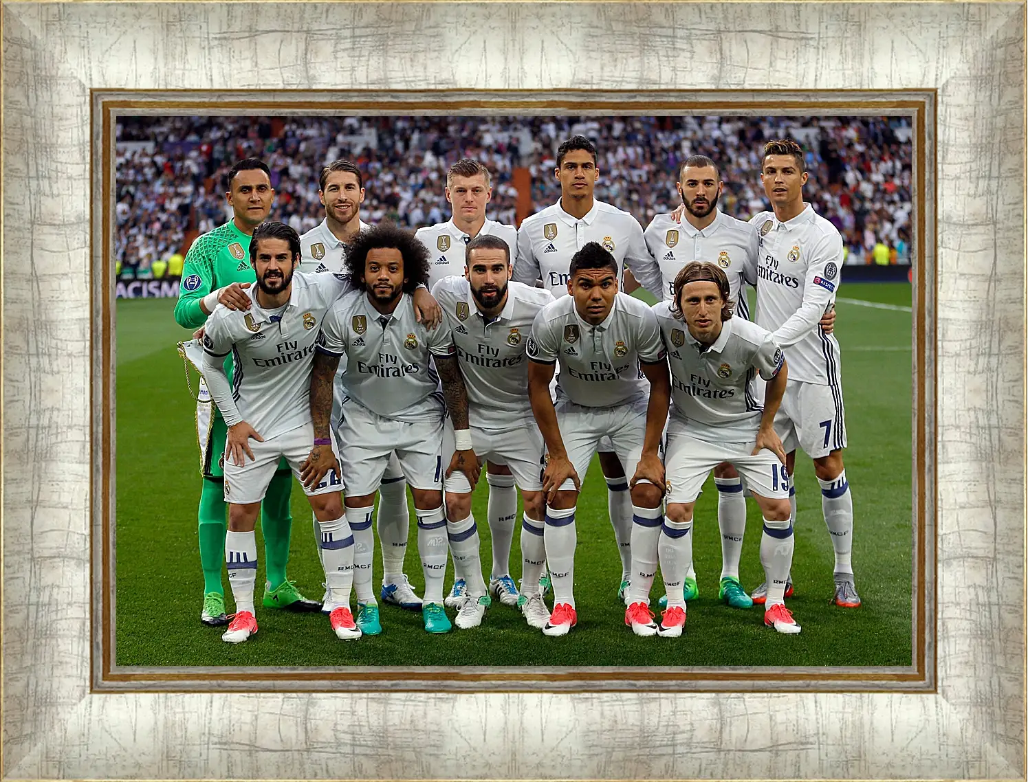 Картина в раме - Фото перед матчем ФК Реал Мадрид. FC Real Madrid