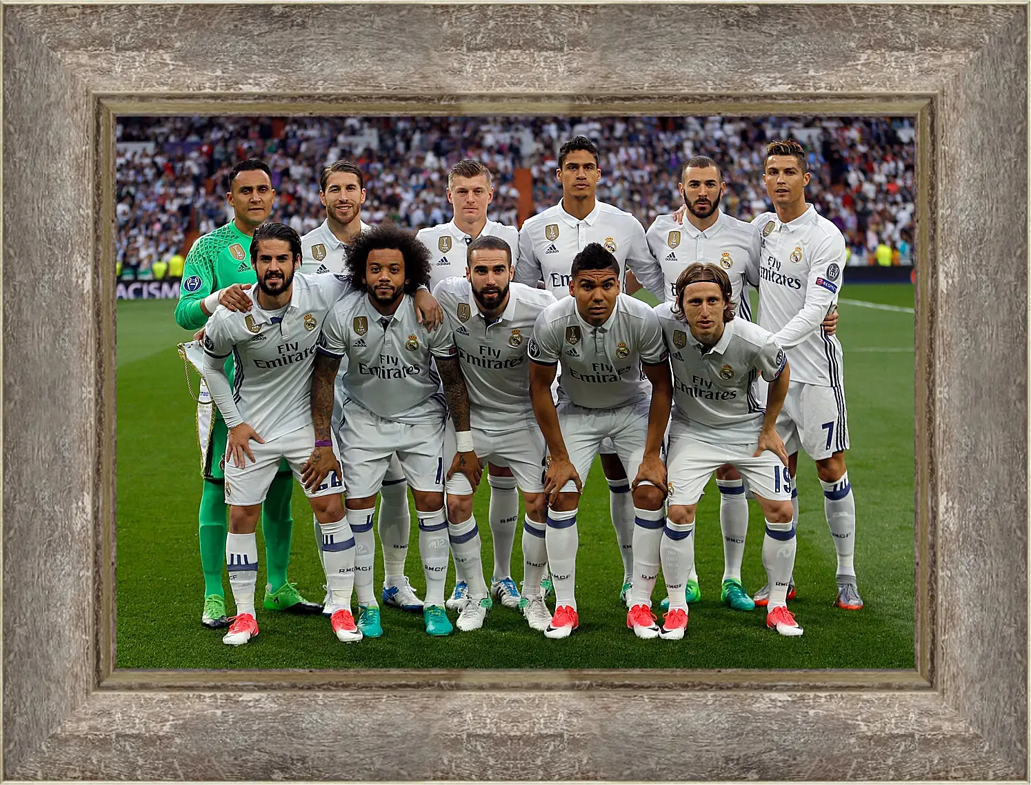 Картина в раме - Фото перед матчем ФК Реал Мадрид. FC Real Madrid