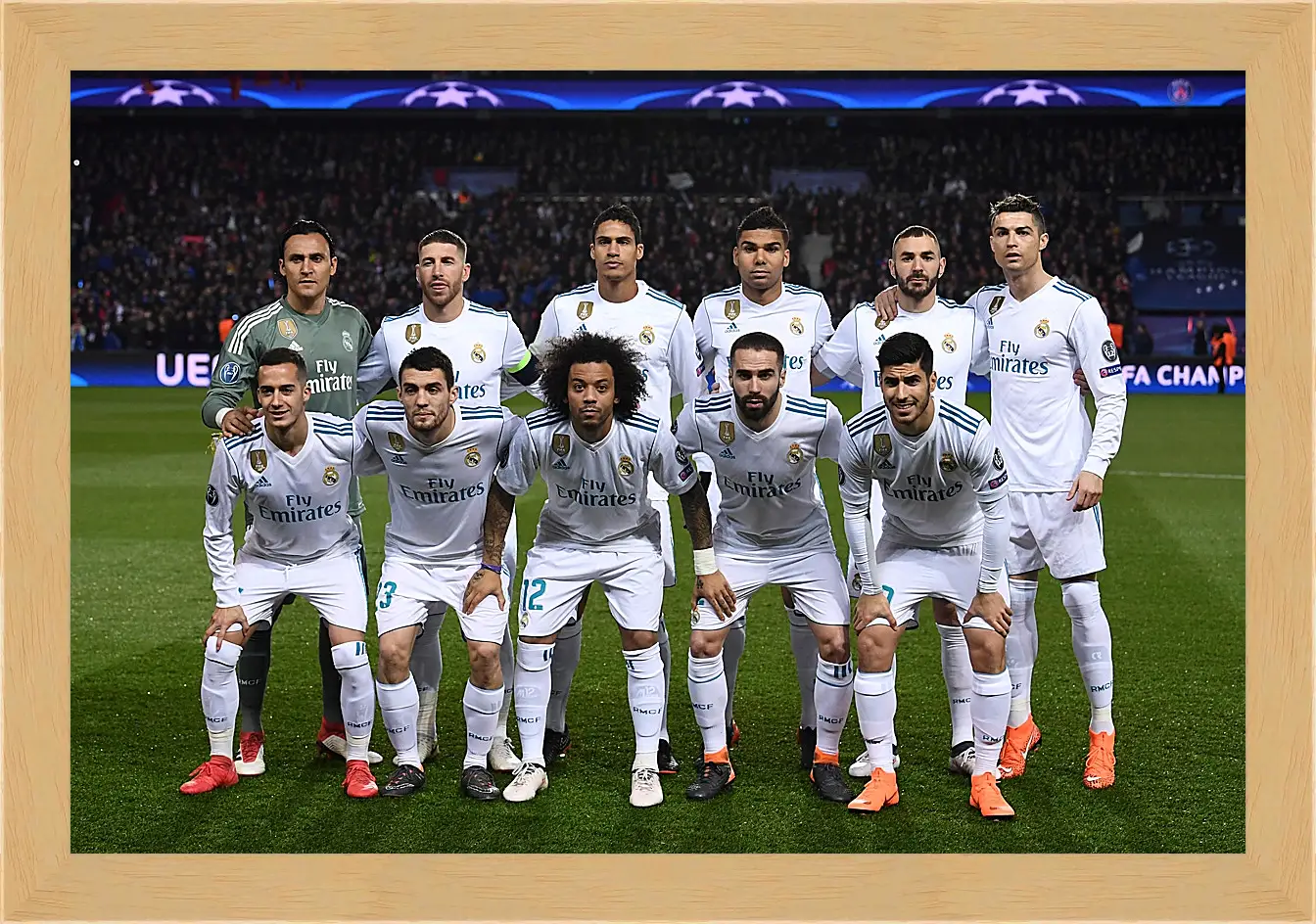 Картина в раме - Фото перед матчем ФК Реал Мадрид. FC Real Madrid