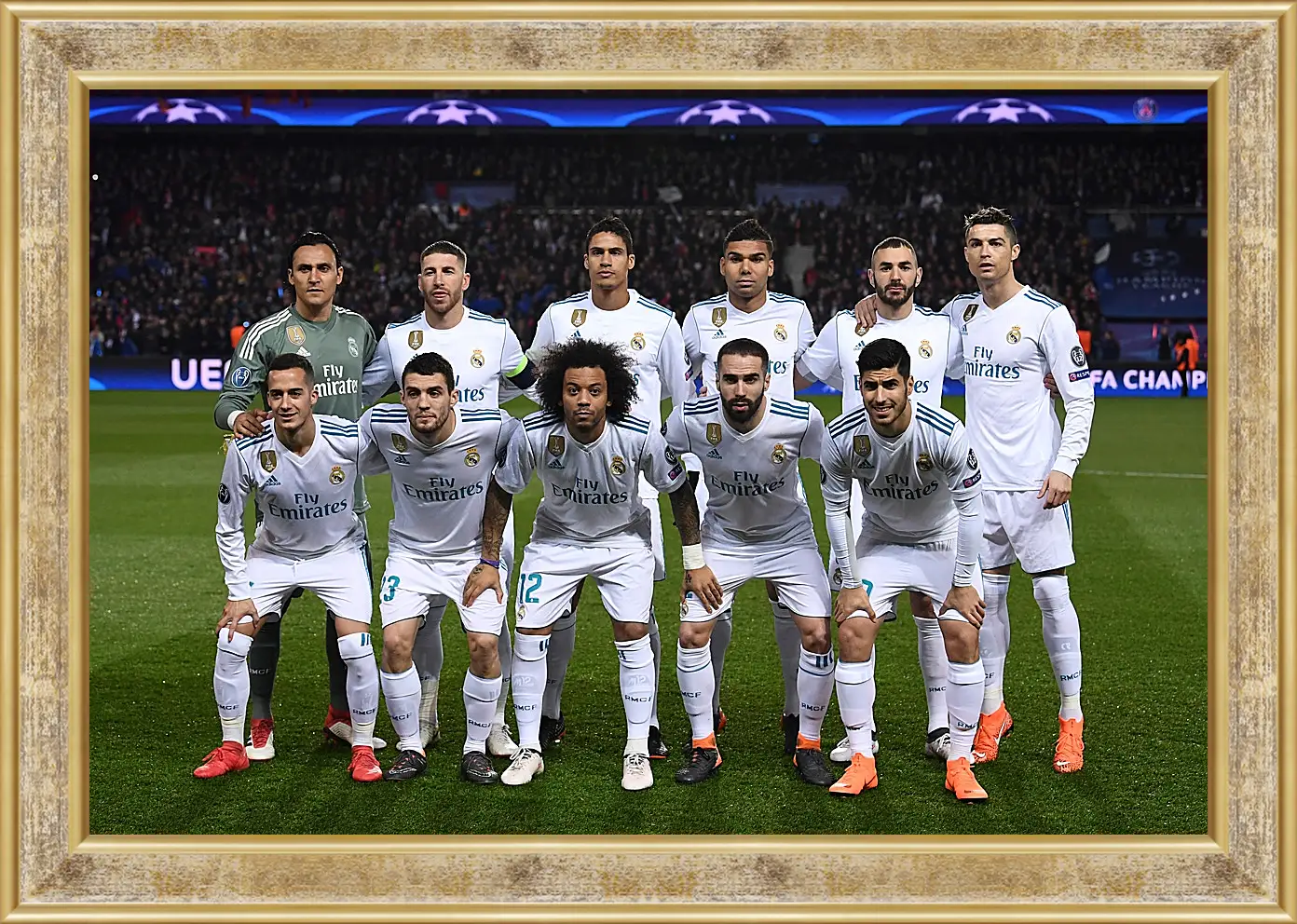 Картина в раме - Фото перед матчем ФК Реал Мадрид. FC Real Madrid