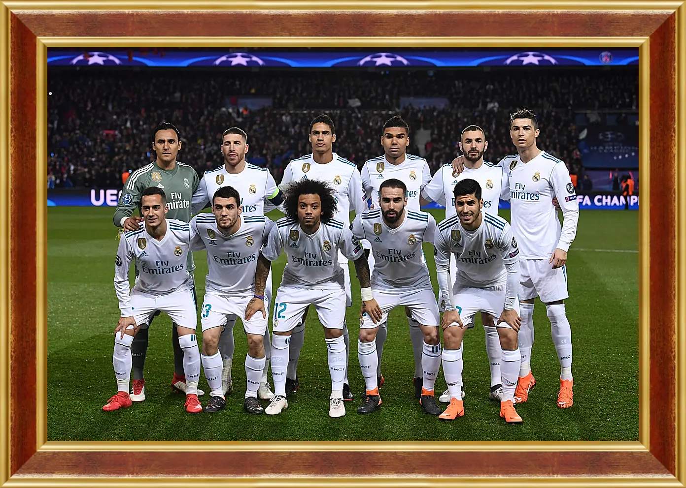 Картина в раме - Фото перед матчем ФК Реал Мадрид. FC Real Madrid