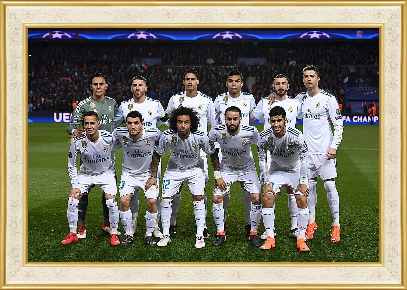 Картина в раме - Фото перед матчем ФК Реал Мадрид. FC Real Madrid