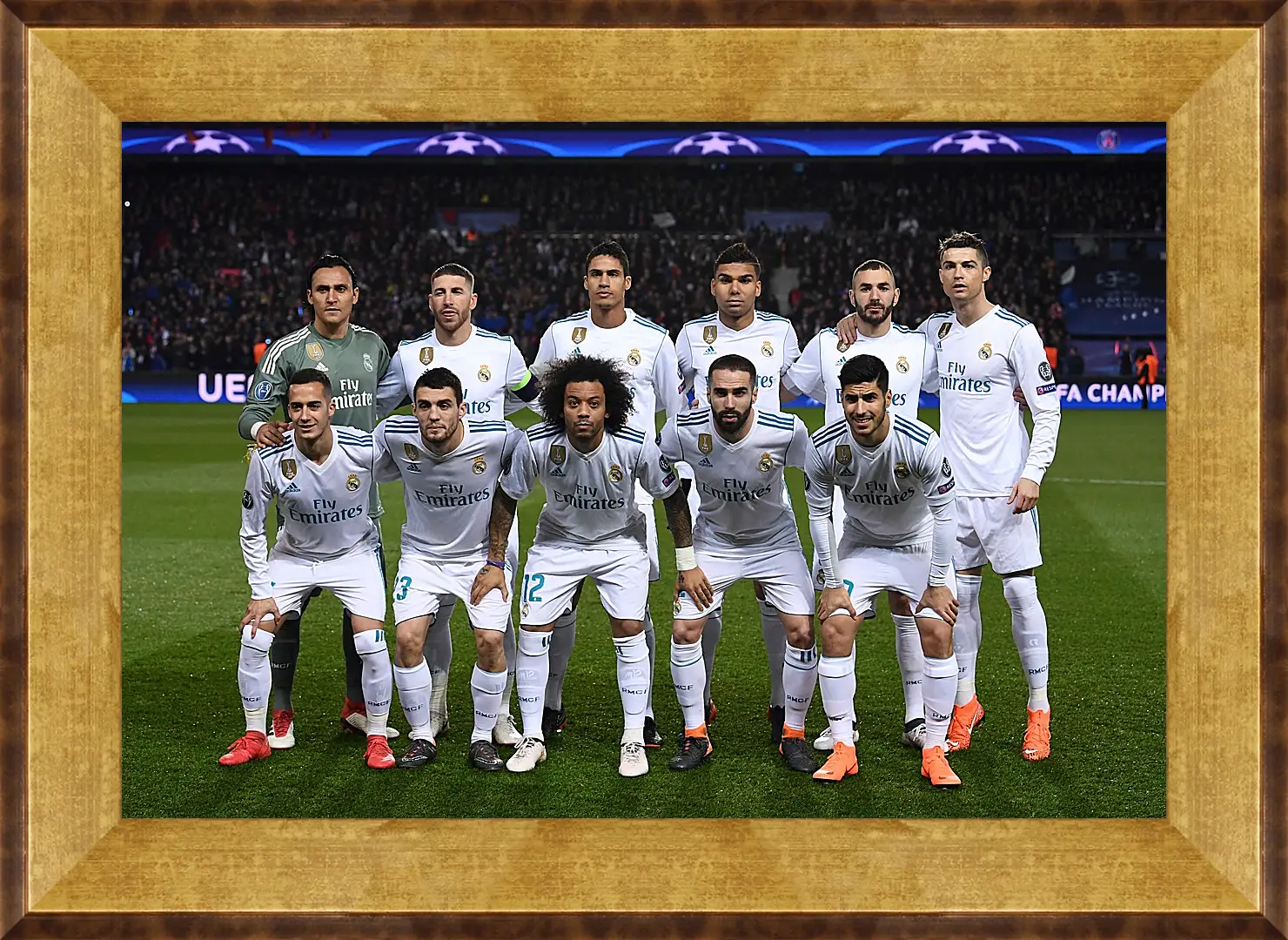 Картина в раме - Фото перед матчем ФК Реал Мадрид. FC Real Madrid