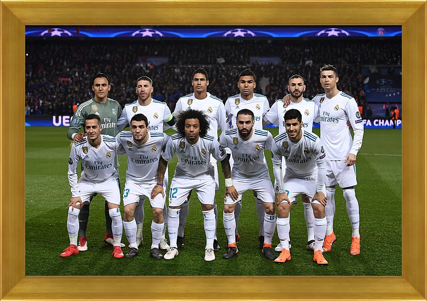 Картина в раме - Фото перед матчем ФК Реал Мадрид. FC Real Madrid