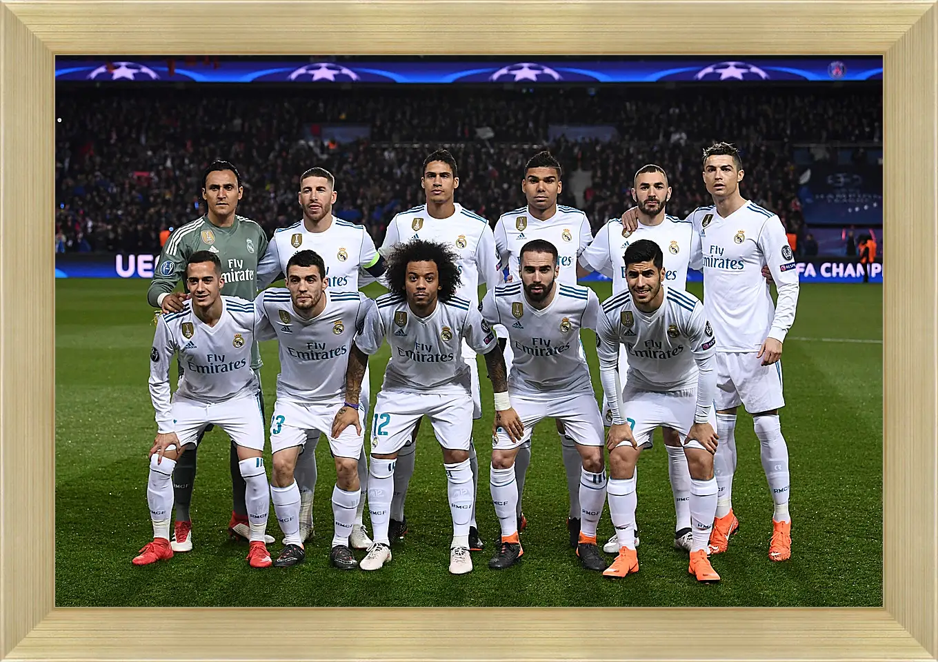 Картина в раме - Фото перед матчем ФК Реал Мадрид. FC Real Madrid