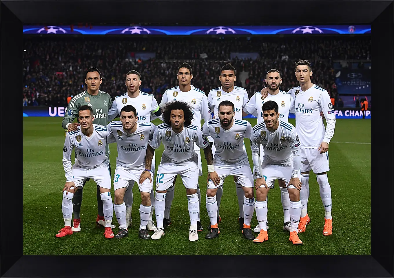 Картина в раме - Фото перед матчем ФК Реал Мадрид. FC Real Madrid