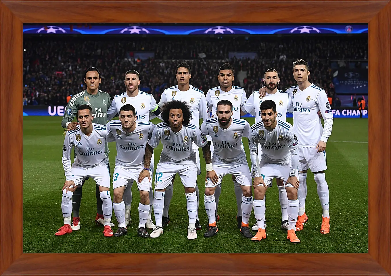 Картина в раме - Фото перед матчем ФК Реал Мадрид. FC Real Madrid