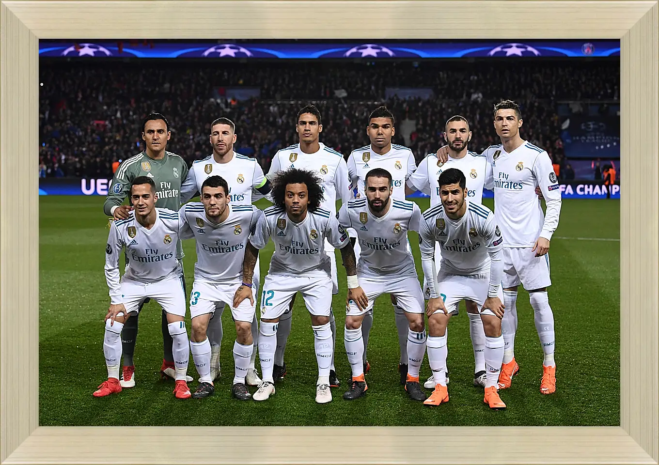 Картина в раме - Фото перед матчем ФК Реал Мадрид. FC Real Madrid