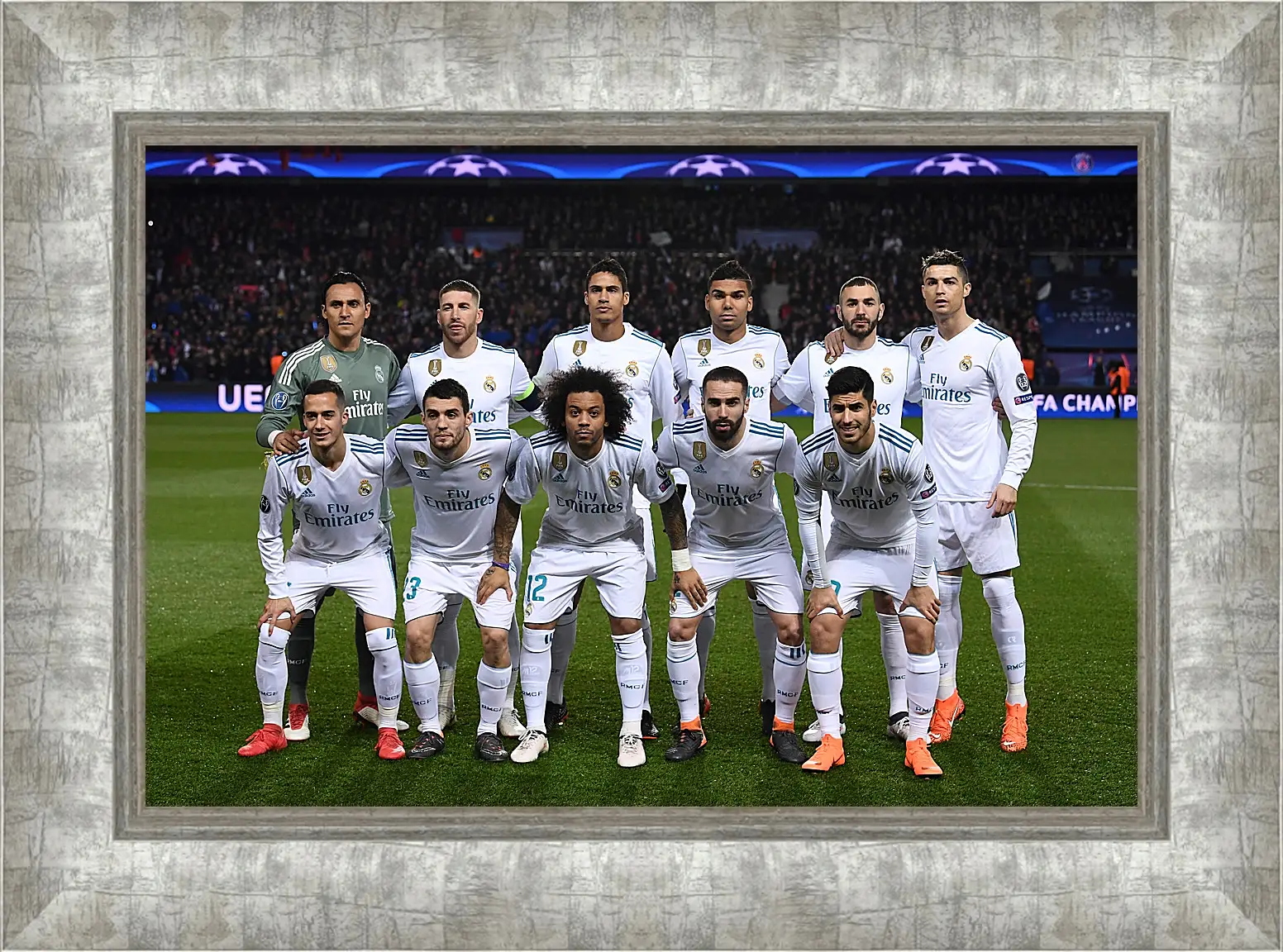 Картина в раме - Фото перед матчем ФК Реал Мадрид. FC Real Madrid