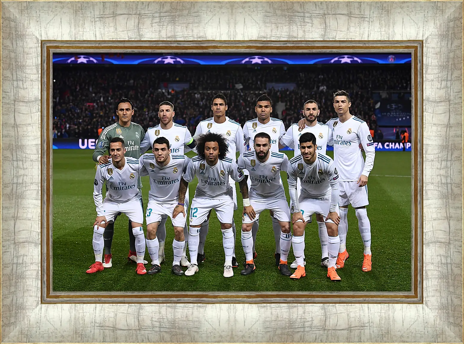 Картина в раме - Фото перед матчем ФК Реал Мадрид. FC Real Madrid