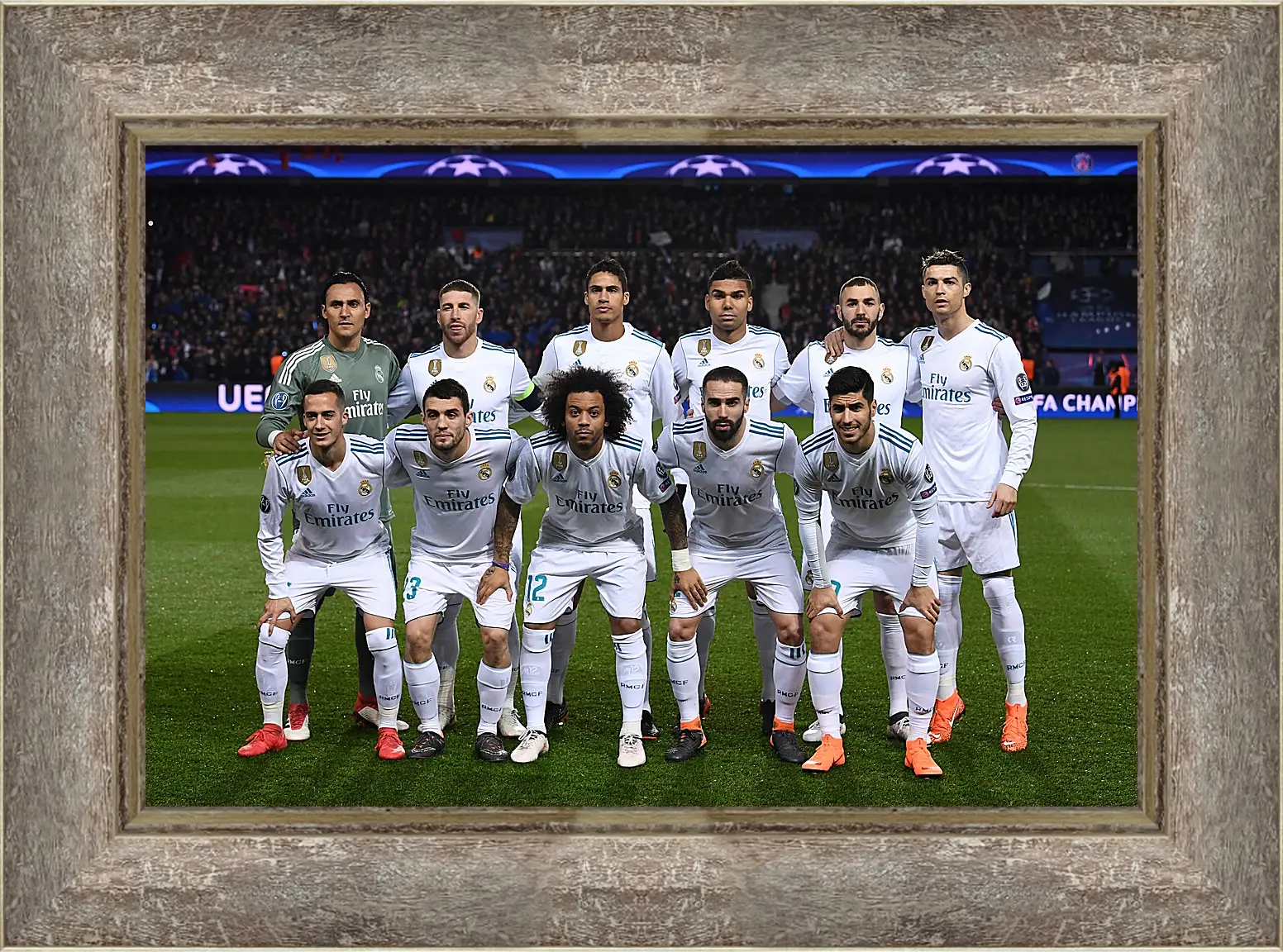 Картина в раме - Фото перед матчем ФК Реал Мадрид. FC Real Madrid