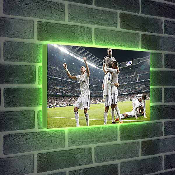 Лайтбокс световая панель - Празднование гола. ФК Реал Мадрид. FC Real Madrid
