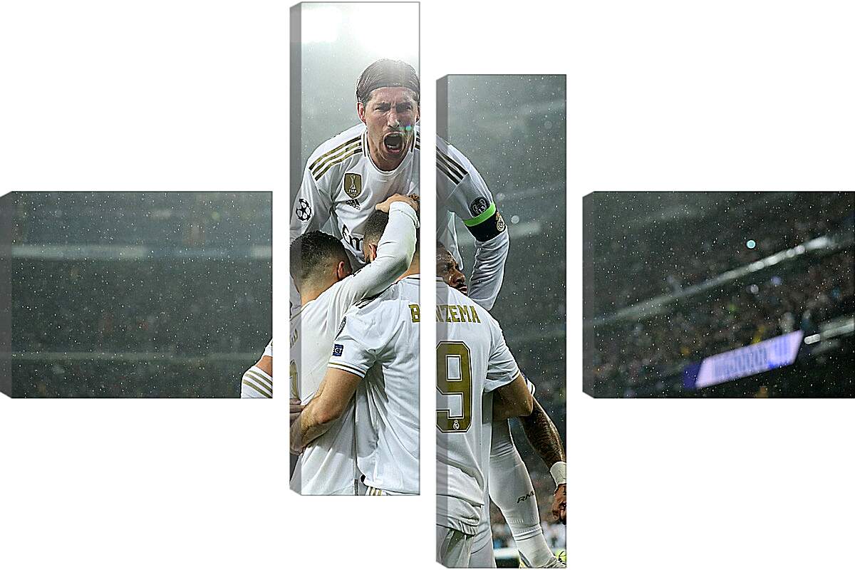 Модульная картина - Празднование гола. ФК Реал Мадрид. FC Real Madrid
