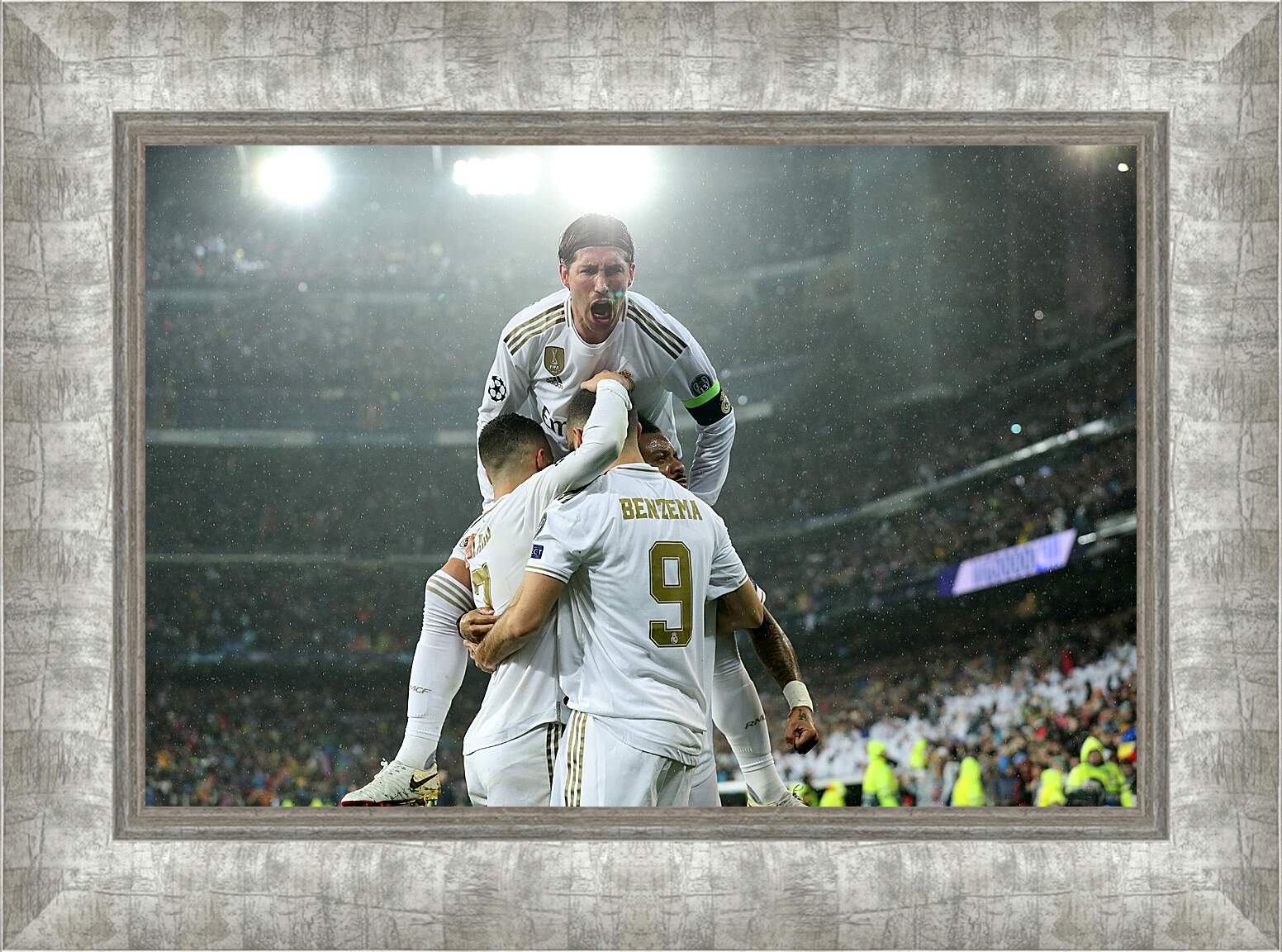 Картина в раме - Празднование гола. ФК Реал Мадрид. FC Real Madrid