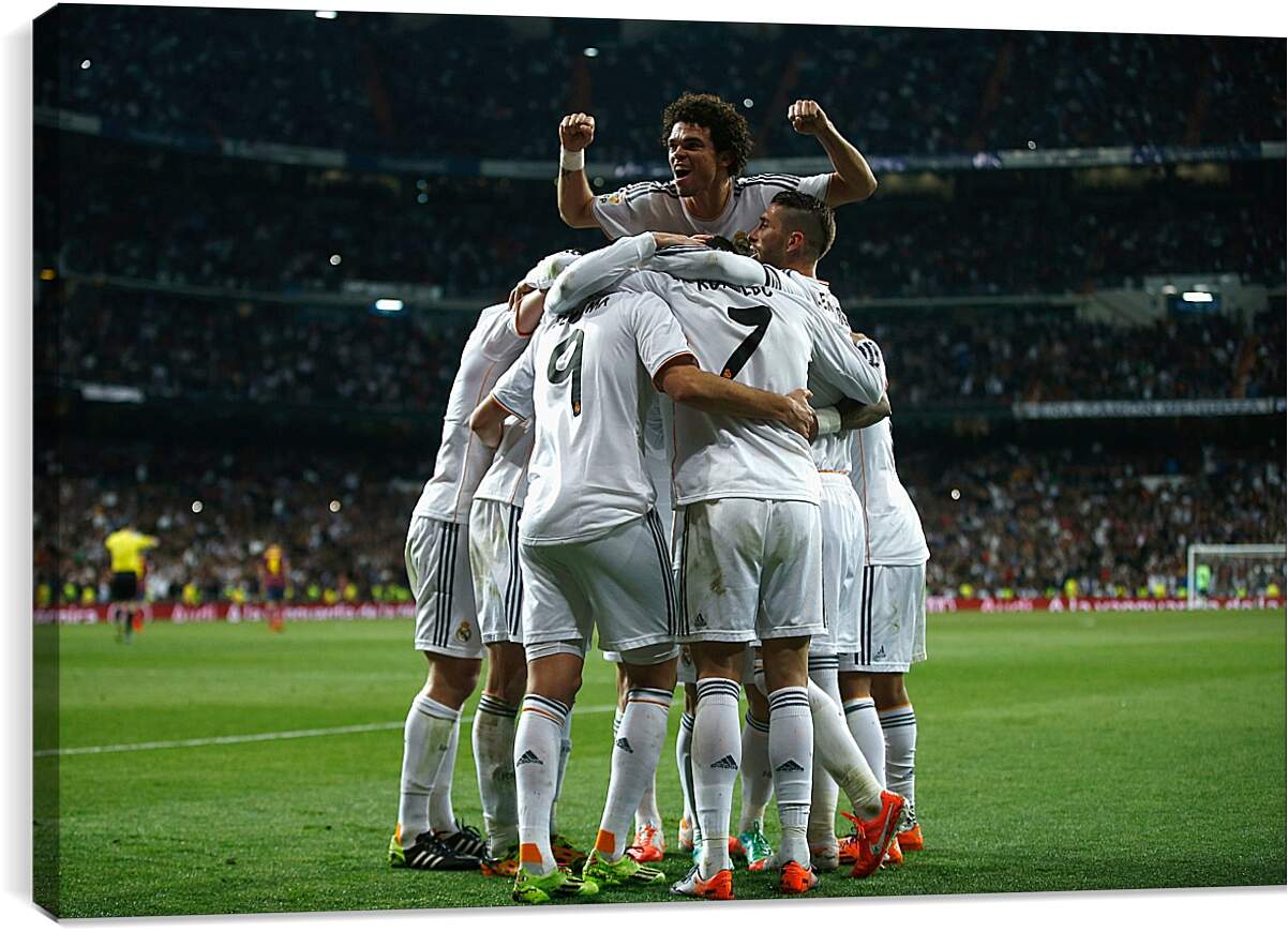 Постер и плакат - Празднование гола. ФК Реал Мадрид. FC Real Madrid