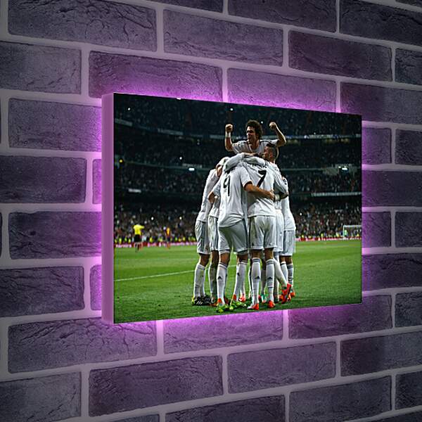 Лайтбокс световая панель - Празднование гола. ФК Реал Мадрид. FC Real Madrid