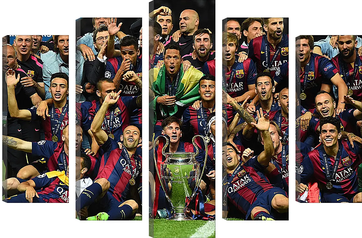 Модульная картина - Победа в Лиге Чемпионов 2015. ФК Барселона. FC Barcelona