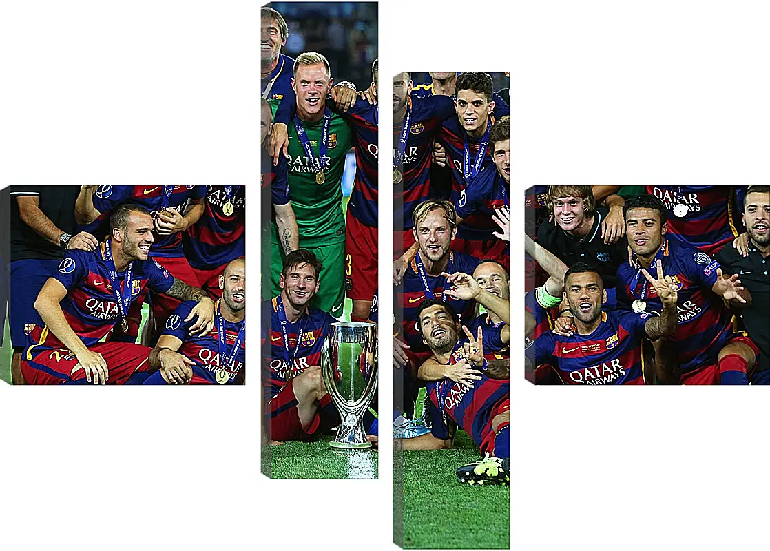 Модульная картина - Победа в суперкубке 2015. ФК Барселона. FC Barcelona