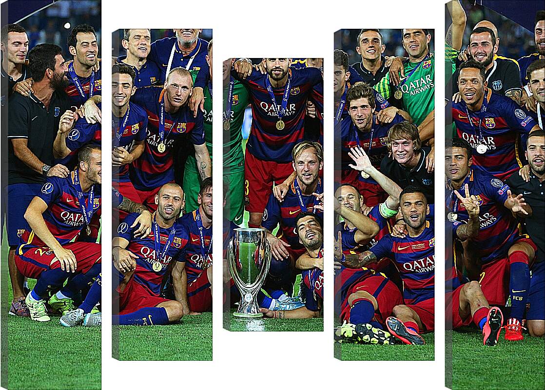 Модульная картина - Победа в суперкубке 2015. ФК Барселона. FC Barcelona