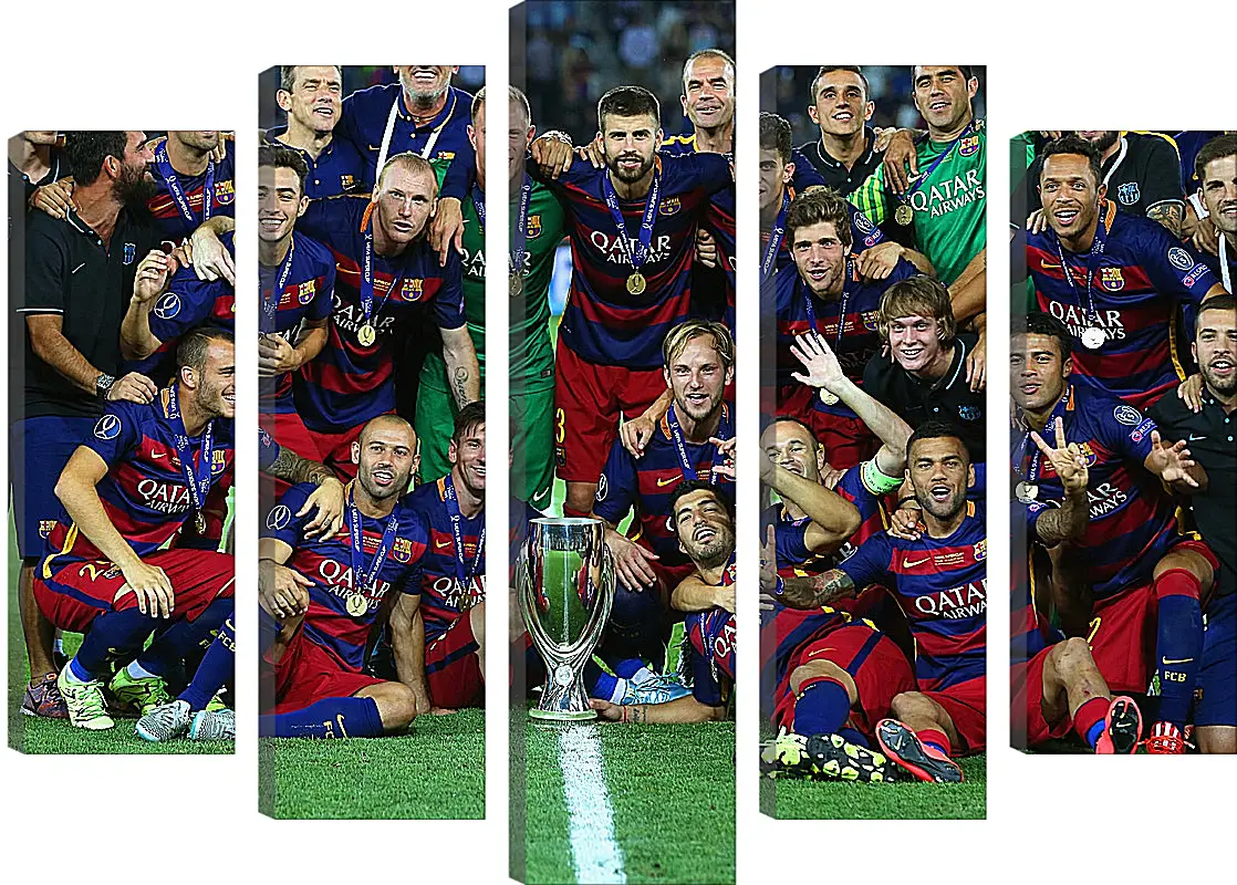 Модульная картина - Победа в суперкубке 2015. ФК Барселона. FC Barcelona