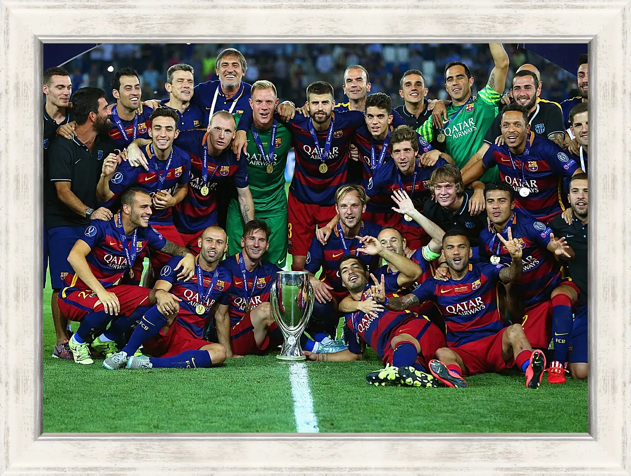 Картина в раме - Победа в суперкубке 2015. ФК Барселона. FC Barcelona