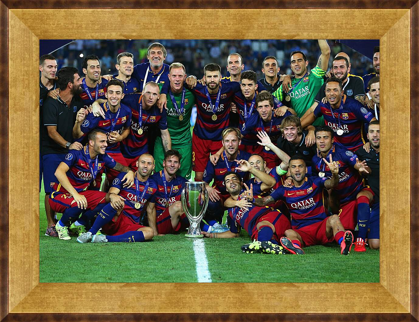 Картина в раме - Победа в суперкубке 2015. ФК Барселона. FC Barcelona