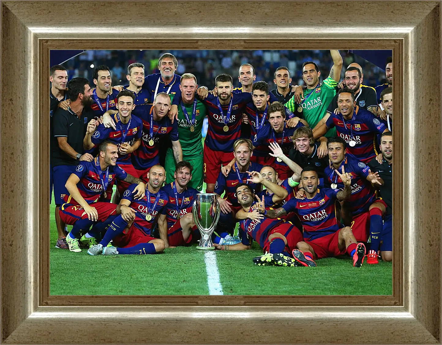 Картина в раме - Победа в суперкубке 2015. ФК Барселона. FC Barcelona