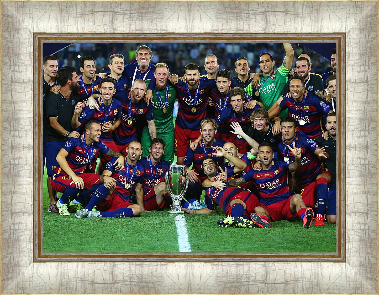 Картина в раме - Победа в суперкубке 2015. ФК Барселона. FC Barcelona