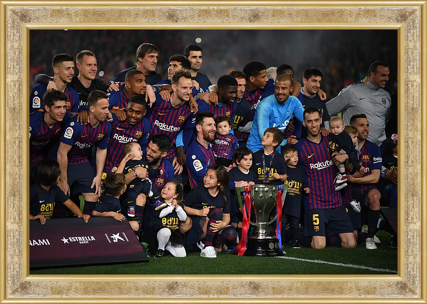 Картина в раме - Победа в Чемпионате Испании. ФК Барселона. FC Barcelona