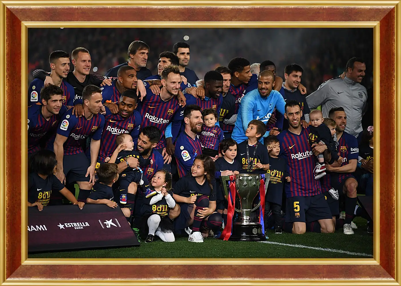 Картина в раме - Победа в Чемпионате Испании. ФК Барселона. FC Barcelona