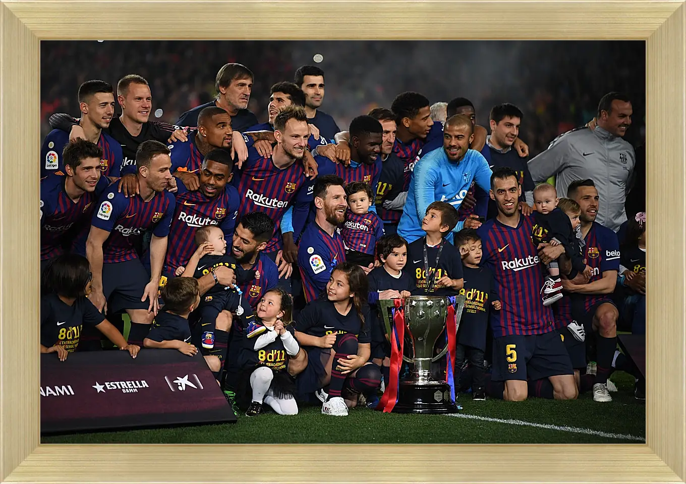 Картина в раме - Победа в Чемпионате Испании. ФК Барселона. FC Barcelona