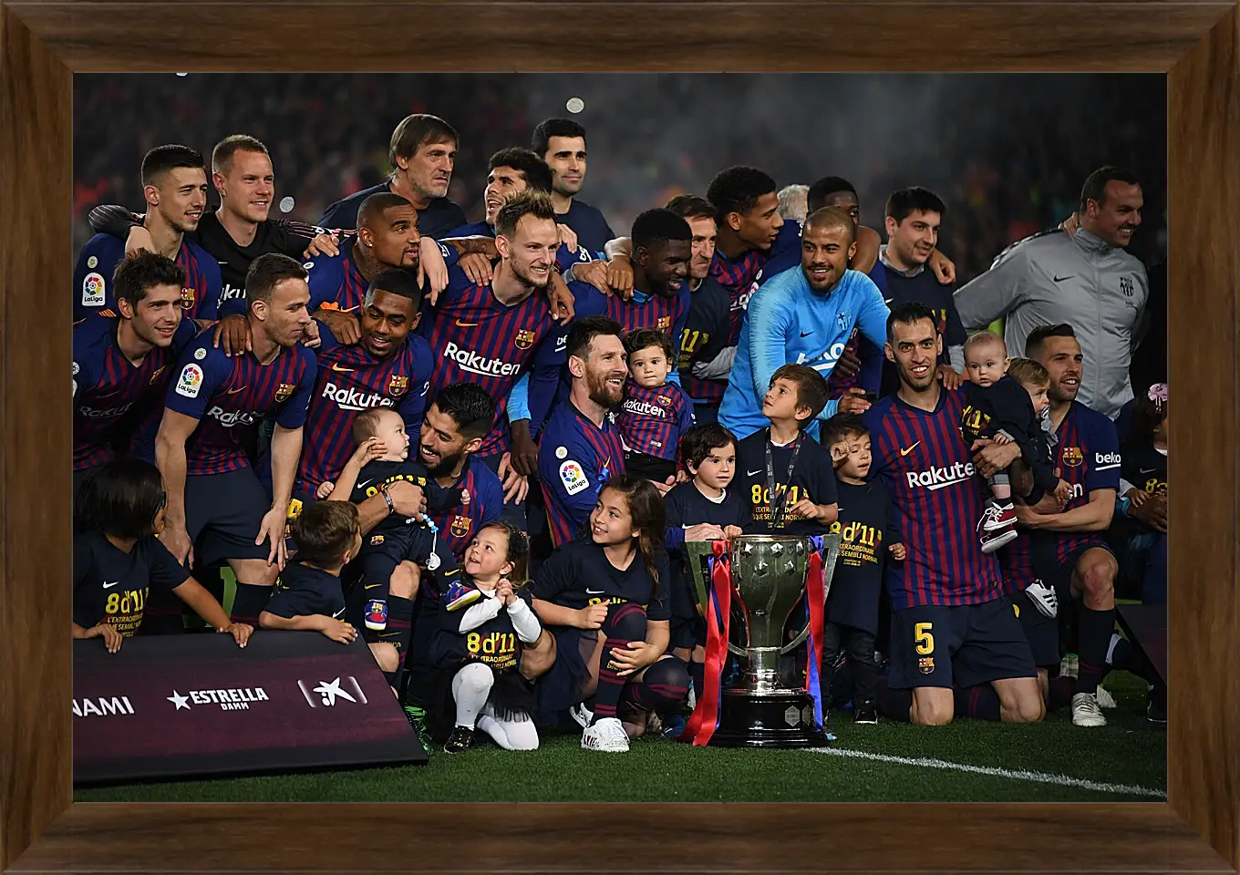 Картина в раме - Победа в Чемпионате Испании. ФК Барселона. FC Barcelona