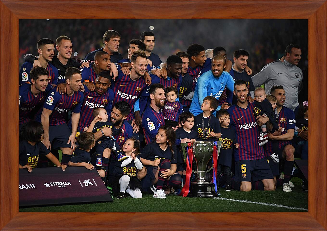 Картина в раме - Победа в Чемпионате Испании. ФК Барселона. FC Barcelona