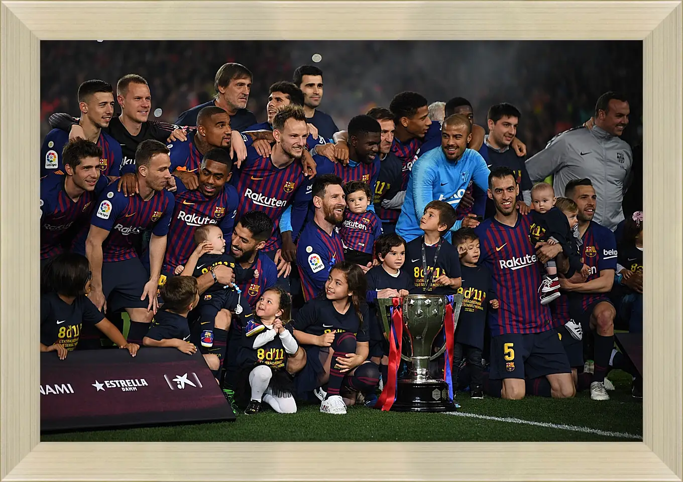 Картина в раме - Победа в Чемпионате Испании. ФК Барселона. FC Barcelona