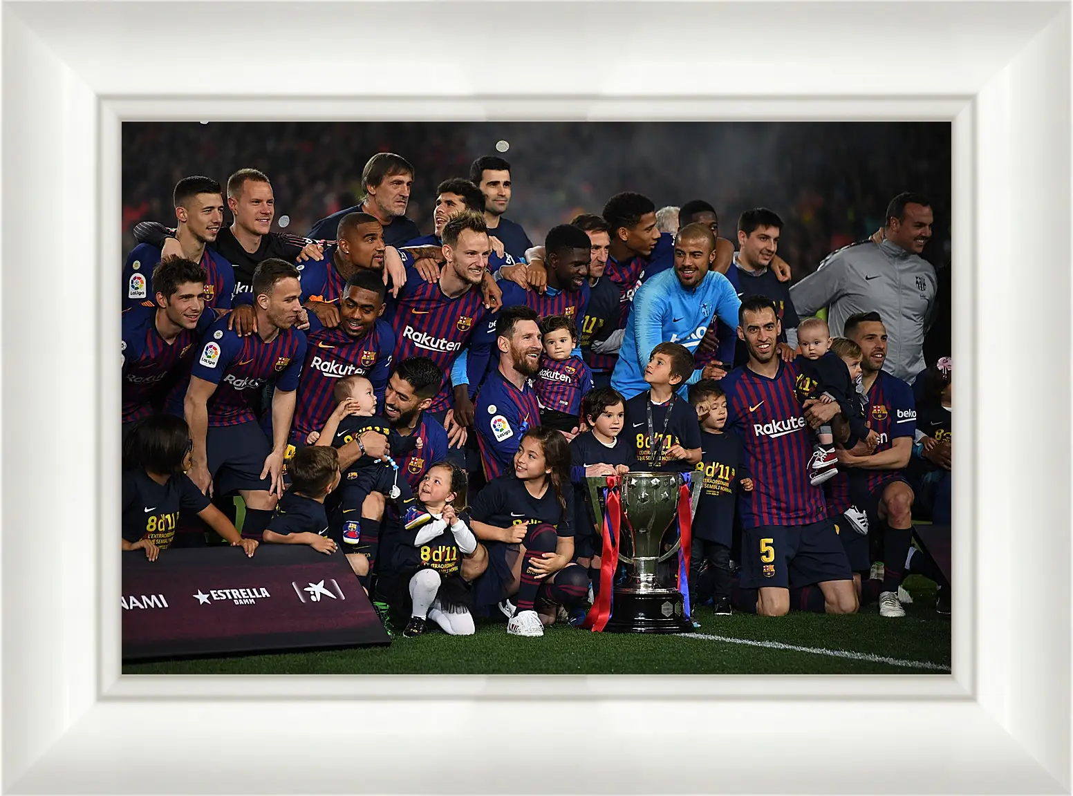 Картина в раме - Победа в Чемпионате Испании. ФК Барселона. FC Barcelona