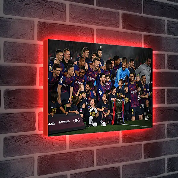 Лайтбокс световая панель - Победа в Чемпионате Испании. ФК Барселона. FC Barcelona