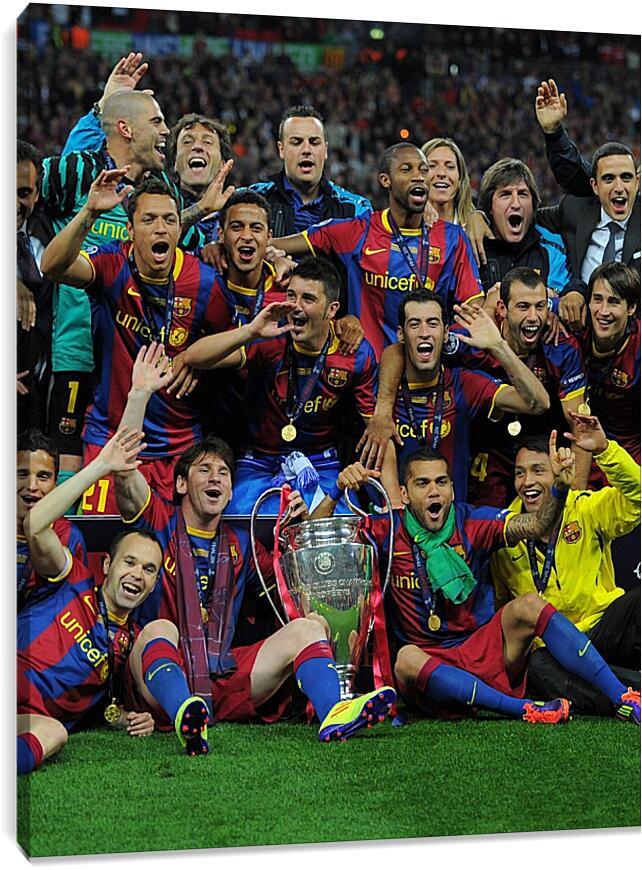 Постер и плакат - Победа в Лиге Чемпионов 2011. ФК Барселона. FC Barcelona