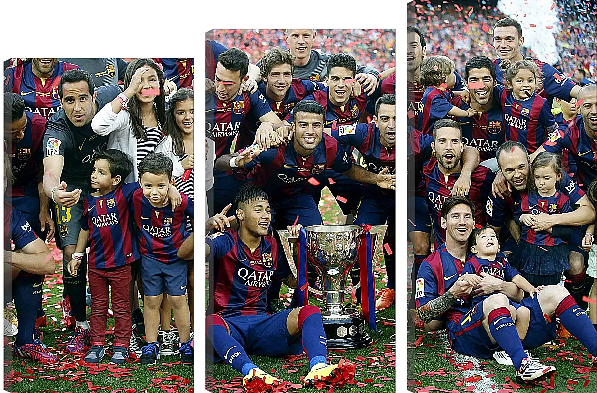 Модульная картина - Победа в Чемпионате Испании. ФК Барселона. FC Barcelona