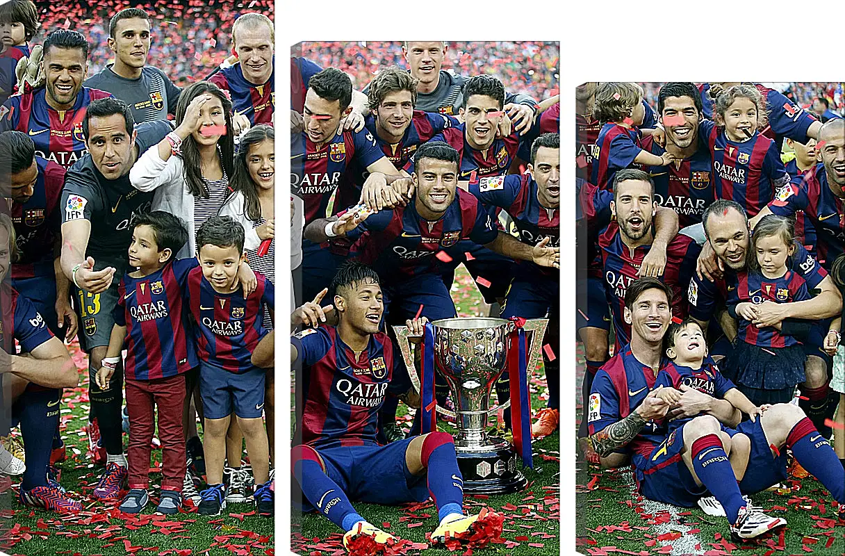 Модульная картина - Победа в Чемпионате Испании. ФК Барселона. FC Barcelona