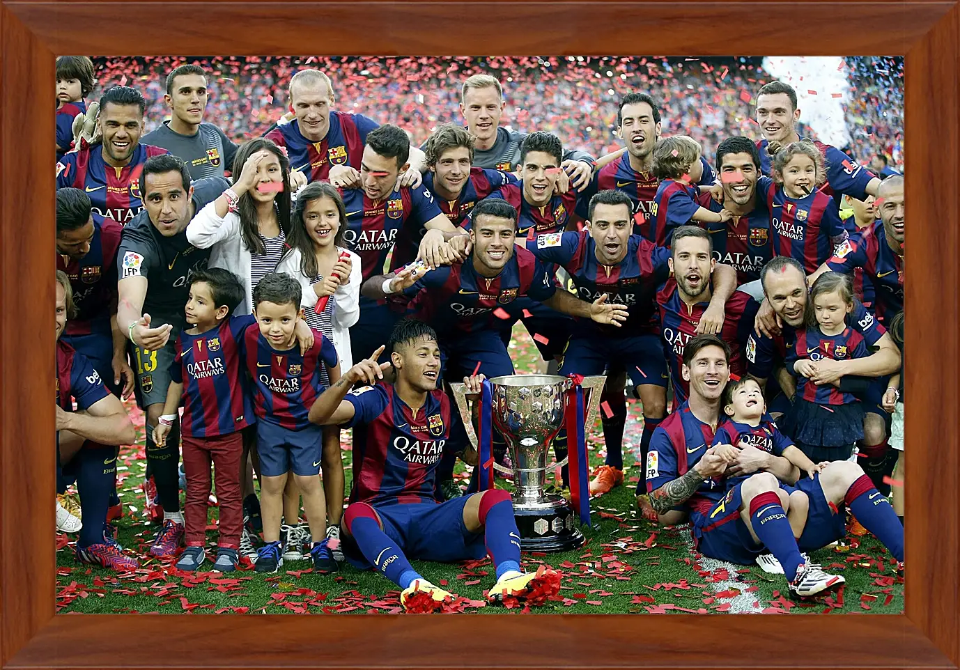 Картина в раме - Победа в Чемпионате Испании. ФК Барселона. FC Barcelona