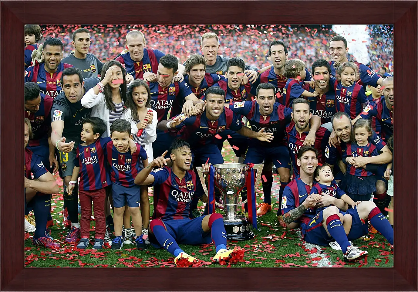 Картина в раме - Победа в Чемпионате Испании. ФК Барселона. FC Barcelona