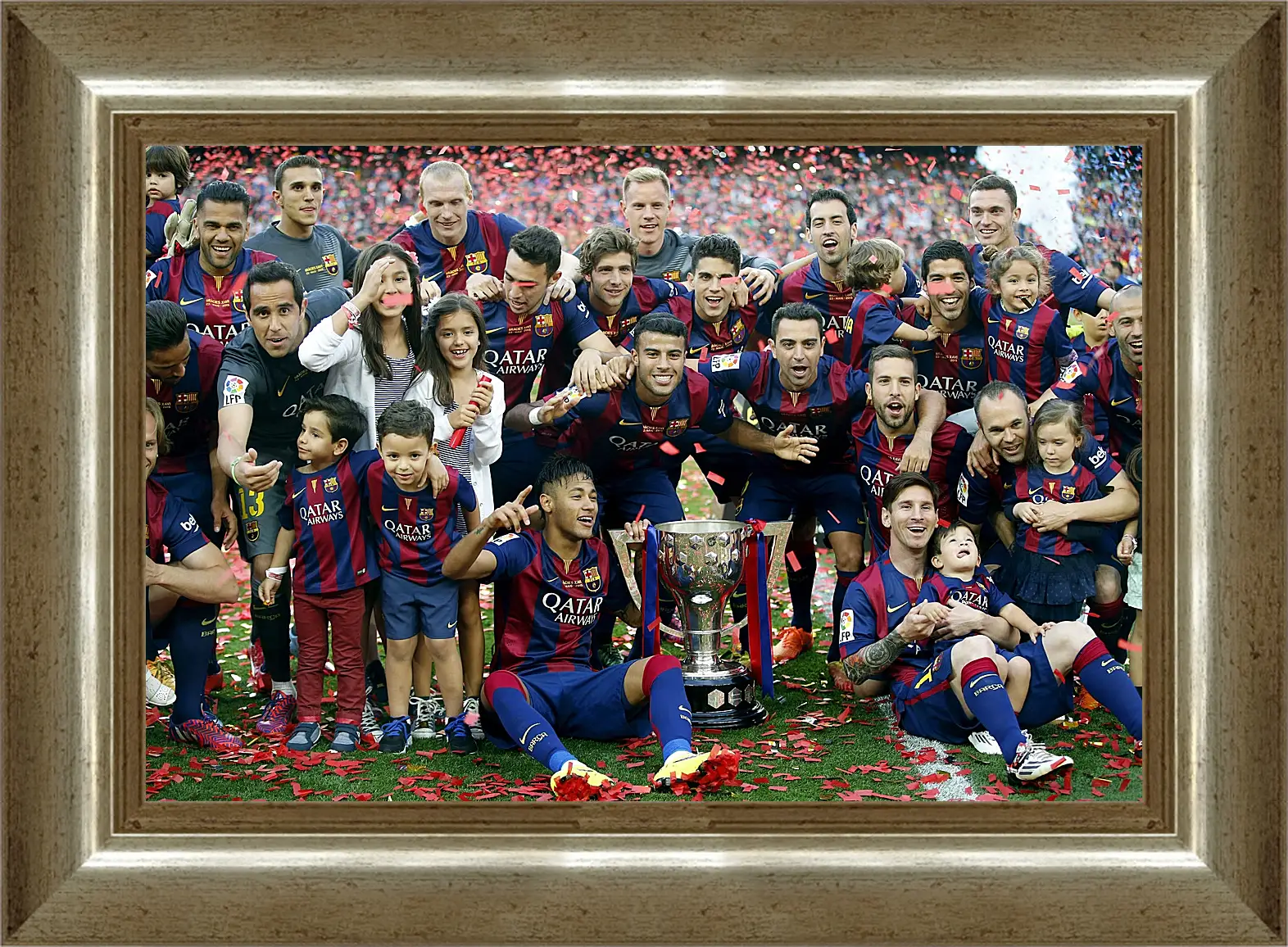 Картина в раме - Победа в Чемпионате Испании. ФК Барселона. FC Barcelona