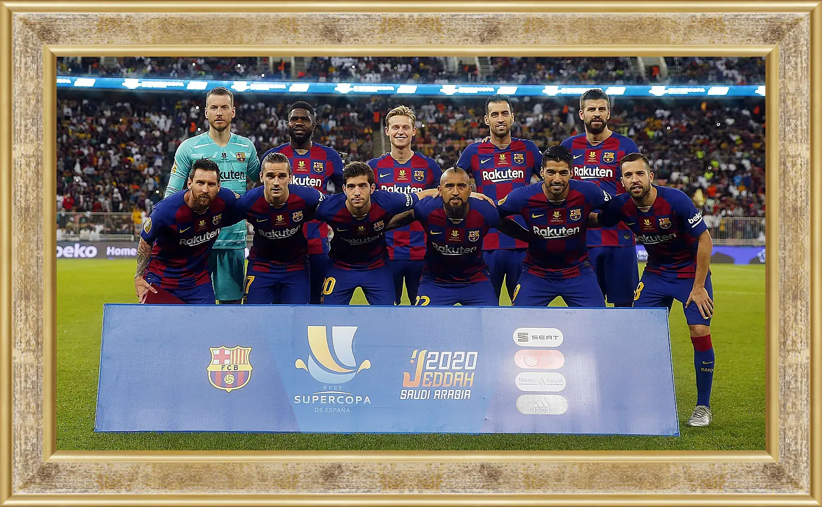 Картина в раме - Фото перед матчем ФК Барселона. FC Barcelona