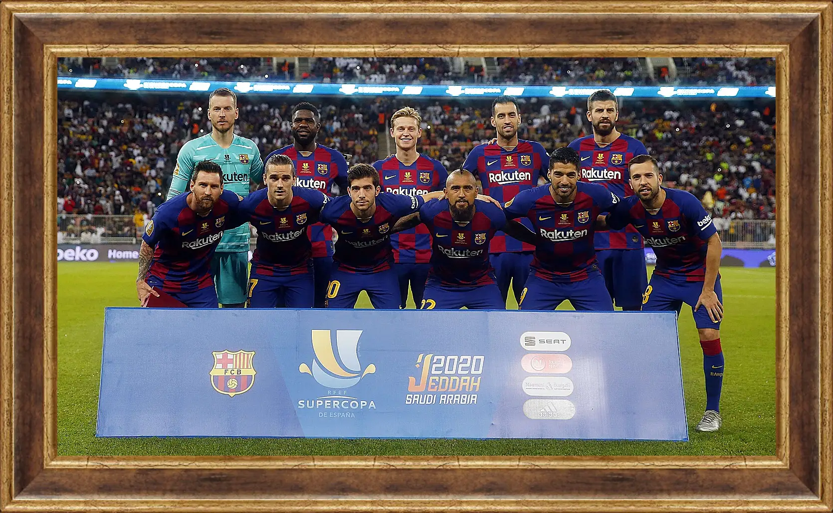 Картина в раме - Фото перед матчем ФК Барселона. FC Barcelona