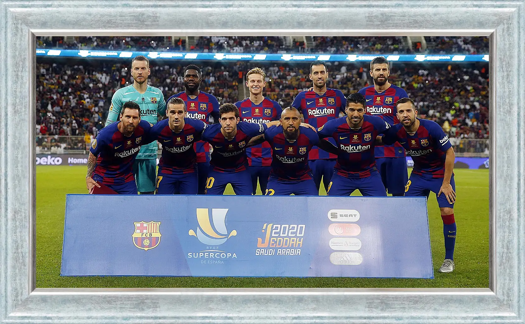 Картина в раме - Фото перед матчем ФК Барселона. FC Barcelona